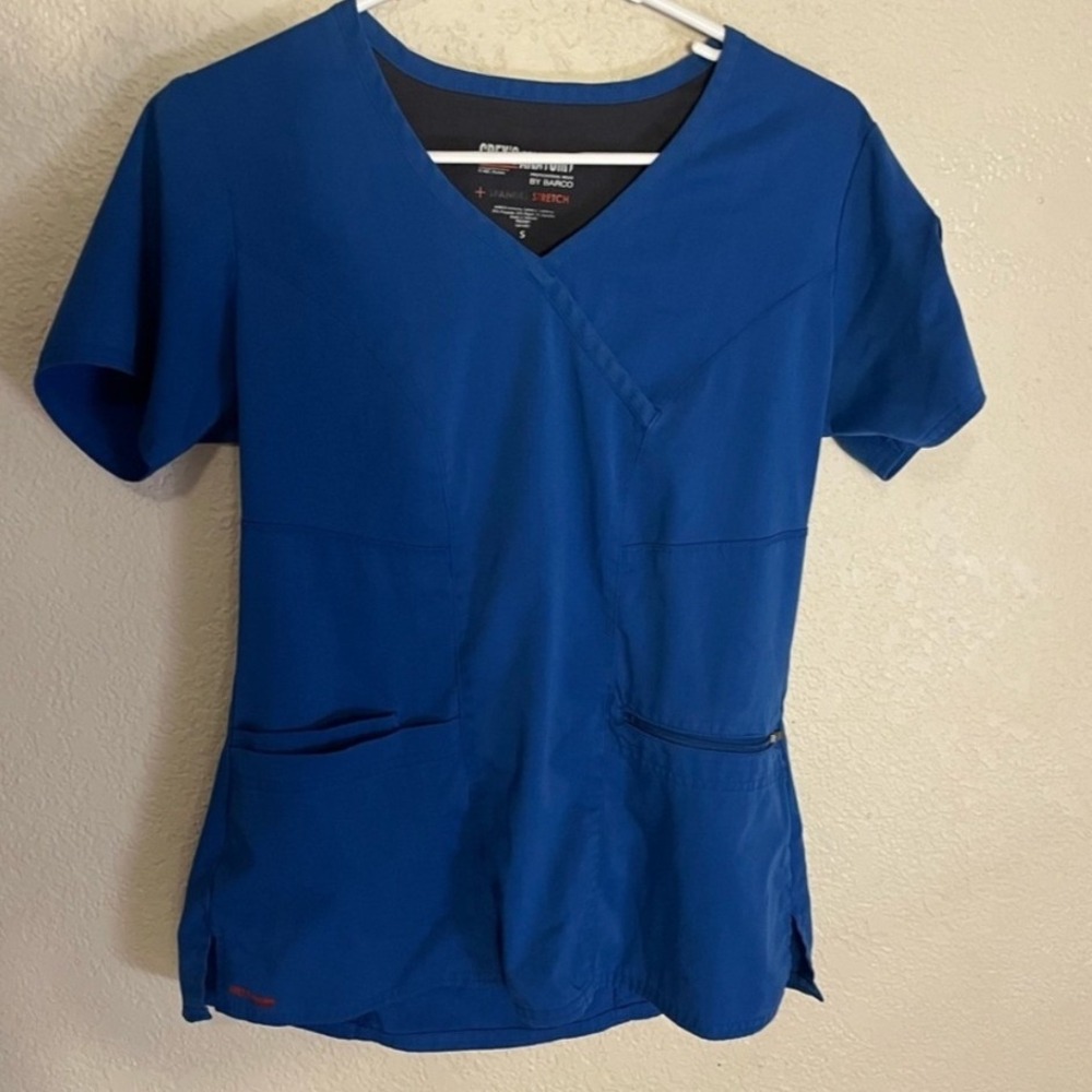 Womens Small Greys Anatomy by Barco Spandex Stretch Scrub Top